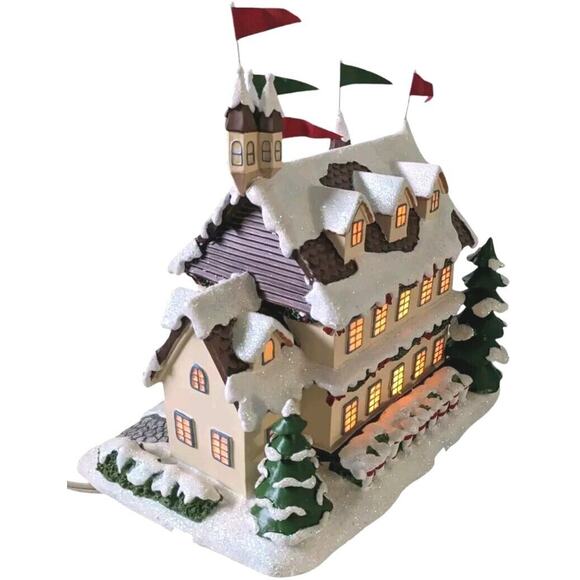 Hawthorne Village Santa & Mrs Claus' Castle Rudolph's Christmas Town Light Posts - Picture 9 of 16